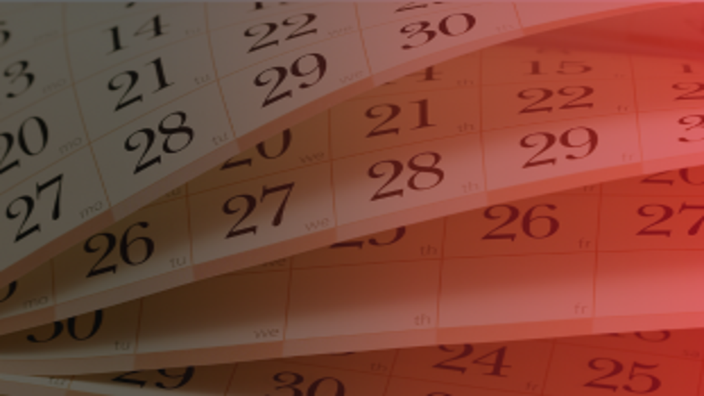 Um calendário com páginas sobrepostas, destacando a passagem do tempo e a expectativa pelos resultados da abertura de caminhos.