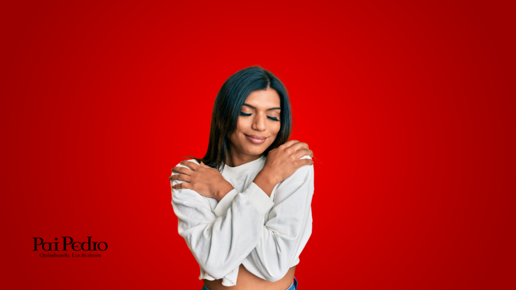 Como você termina uma relação narcisista? Representação visual de autocompaixão, liberdade emocional e recuperação após sair de um relacionamento abusivo.